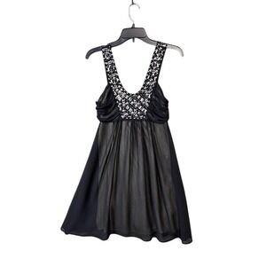Bizz Black Dress Embellished Rhinestone Sleeveless Mini Party‎ Cocktail Size Sm